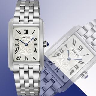 【SEIKO 精工】CS系列優雅羅馬長方形女錶 送行動電源(SWR083P1/4N30-00M0S)