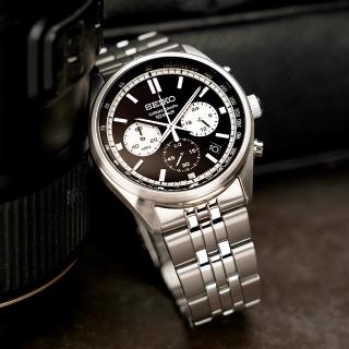 【SEIKO 精工】CS系列熊貓錶三眼計時手錶-41.5mm 母親節 禮物 送禮(SSB429P1/8T63-00W0D)