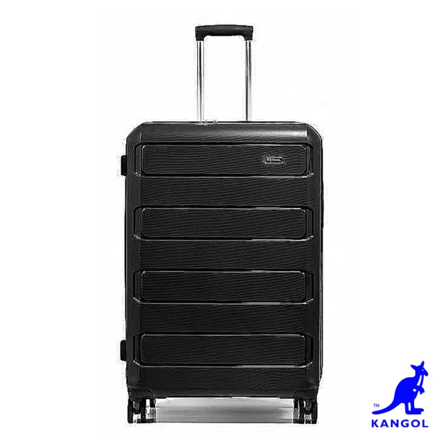【KANGOL】英國袋鼠24+28吋輕量耐磨可加大PP行李箱-多色可選