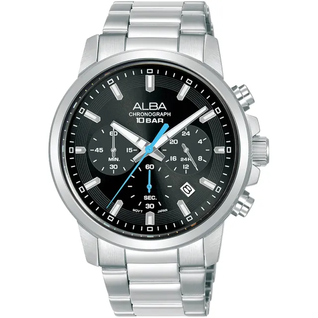 【ALBA】雅柏 ACTIVE 三眼計時手錶-42mm(AT3J57X1/VD53-X399D)