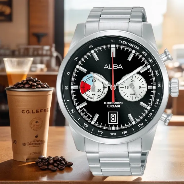 【ALBA】雅柏 Tokyo Design 個性計時手錶-44mm 禮物 送禮 推薦(A4B001X1/VK64-X001D)