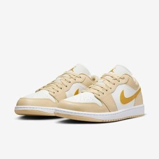 【NIKE 耐吉】WMNS AIR JORDAN 1 LOW 女鞋 男女段 黃白(DC0774-170)