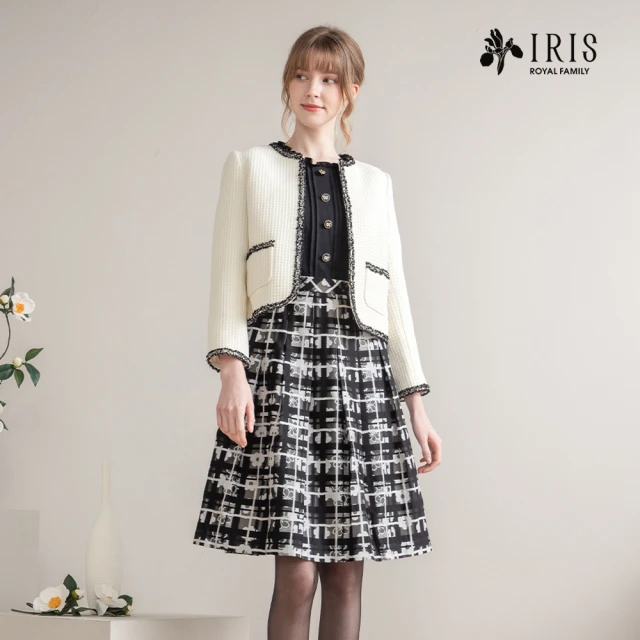 【IRIS 艾莉詩】經典織紋羊毛外套(36535)