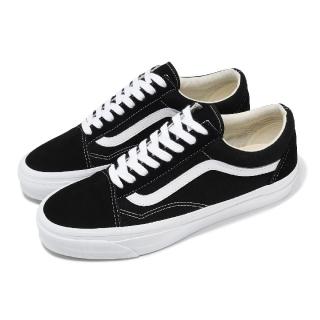 【VANS】休閒鞋 Old Skool 36 男鞋 女鞋 黑 白 麂皮 經典 低筒 板鞋 情侶鞋(VN000CQDBA2)