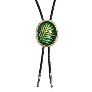 【MF select】夏日風情-棕櫚葉 真皮皮繩款 保羅領帶/Bolo Tie/美式領帶(臺灣研發設計)
