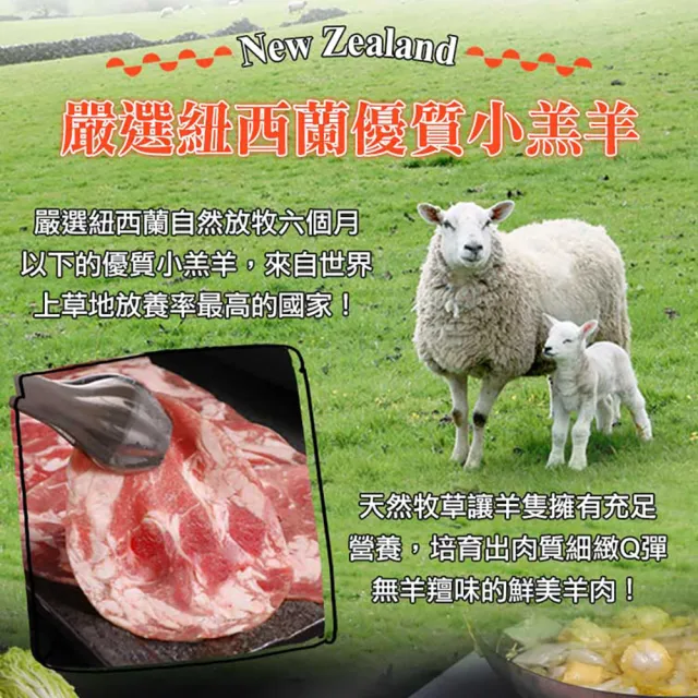 【享吃肉肉】紐西蘭特選小羔羊肉片10盒(200g±10%/盒)