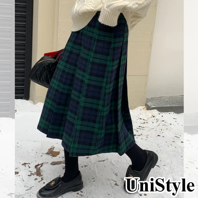 UniStyle 格紋百褶短裙 JK學院風 女 EAY393