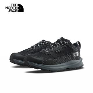 【The North Face 官方旗艦】北面兒童黑色DryVent防水透氣徒步鞋｜5LXGKX7(登山鞋/健行鞋)