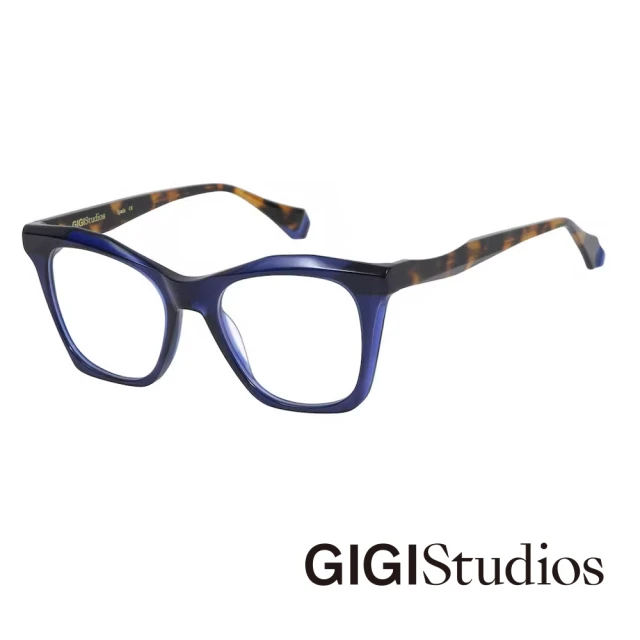 GIGI Studios 復古立體光學眼鏡(藍 -BERTH