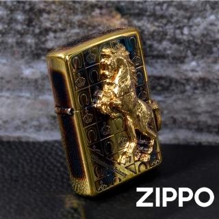 【Zippo官方直營】尊爵皇冠鐵騎-燻黑金-防風打火機(美國防風打火機)