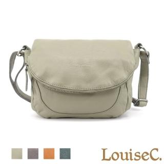 【LouiseC.】真皮 Tree House 真水洗牛皮多功能翻蓋斜背馬鞍包-4色(真皮包包 YS23002)