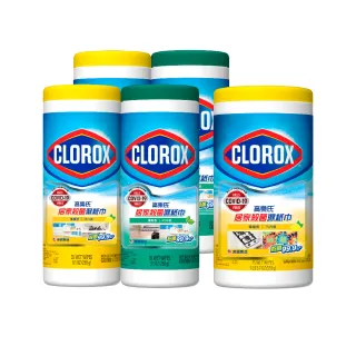 【Clorox 高樂氏】居家清潔殺菌濕紙巾-清新香/檸檬香(35片*4+75片*1)