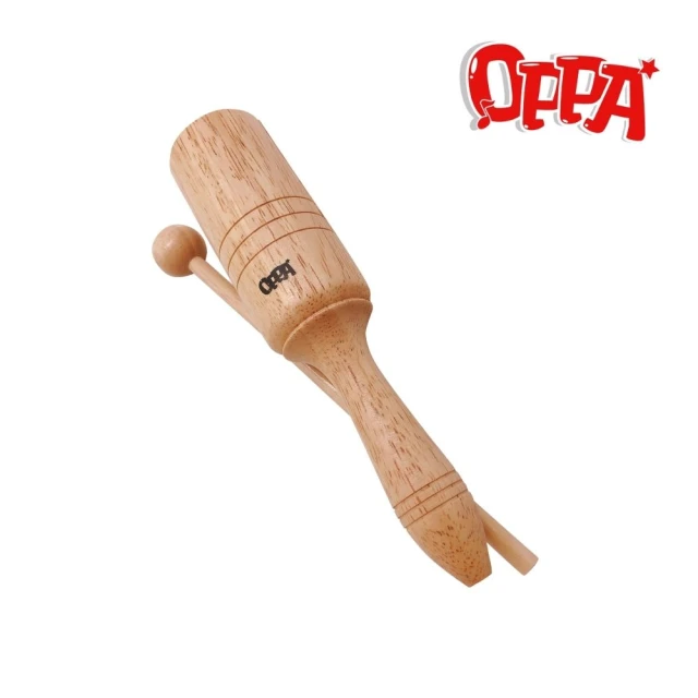 【OPPA】木製手持木魚 附棒｜兒童樂器 幼兒律動｜奧福樂器(美國CPC、台灣SGS檢驗認證)
