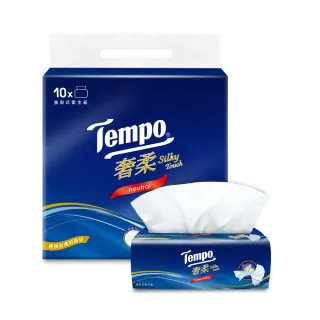 【TEMPO】奢柔四層抽取式衛生紙-無香(80抽/10包入/1串)