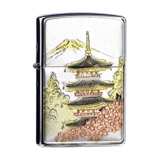 【Zippo官方直營】日本傳統風格-五重塔防風打火機(美國防風打火機)