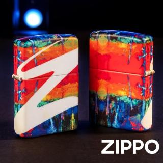 【Zippo官方直營】環繞絢爛水彩防風打火機(美國防風打火機)