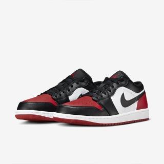 【NIKE 耐吉】Air Jordan 1 Low Bred Toe 黑紅 男鞋(553558-161)