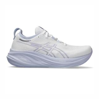 【asics 亞瑟士】GEL-Nimbus 26 女 慢跑鞋 運動 路跑 緩衝 耐磨 透氣 白 淺藍(1012B601-100)