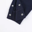 【GAP】嬰兒裝 Logo純棉小熊印花長袖包屁衣/連身衣 布萊納系列-藏藍色(890315)