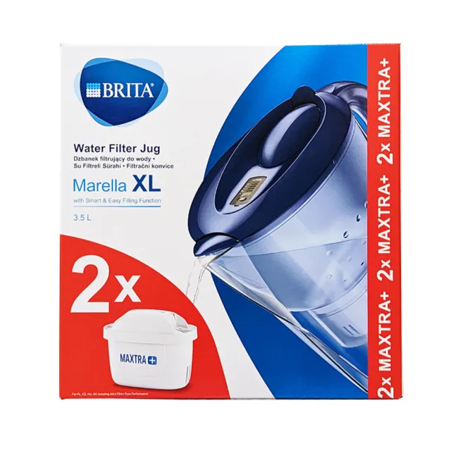 【BRITA】Marella 3.5L馬利拉濾水壺+全效型濾芯 2 入
