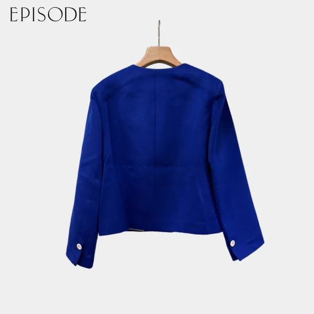 【EPISODE】出清品 簡約百搭小香風短版羊毛外套135017（藍）