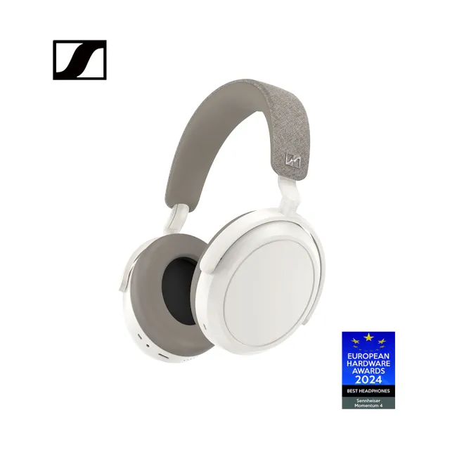 【SENNHEISER 森海塞爾】Momentum 4 Wireless 主動降噪耳罩式藍牙耳機 白色