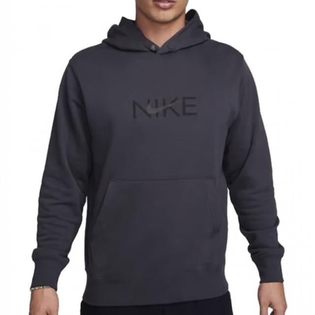 【NIKE 耐吉】上衣 男款 長袖上衣 帽T 運動 AS M NSW HOODIE PO FT I2SP 灰 FZ4765-060