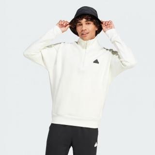 【adidas 愛迪達】上衣 男款 長袖上衣 立領上衣 大學T 運動 國際碼 M Z.N.E. H-ZIP 白 IN1850