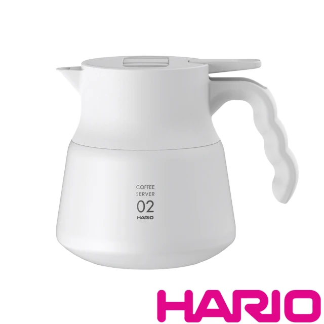 【HARIO】V60不鏽鋼保溫咖啡壺白PLUS 600(VHSN-60-W)