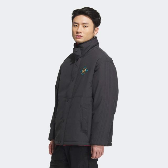 【adidas 愛迪達】外套 男款 運動外套 雙面穿 三葉草 新年 亞規 REV SHERPA JKT 黑IX4209