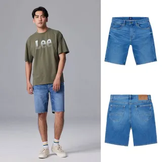 【Lee 官方旗艦】男裝 牛仔短褲 / 涼感 902 刷白 中藍洗水 / 101+ / Lites 系列(LB322005971)