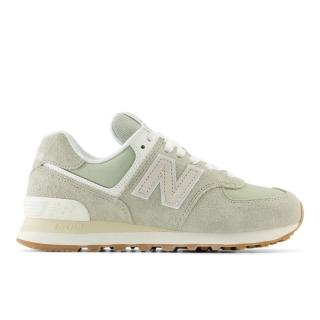 【NEW BALANCE】574系列 女 復古 綠灰 B楦 麂皮 休閒鞋 穿搭(WL574QD2 ∞)