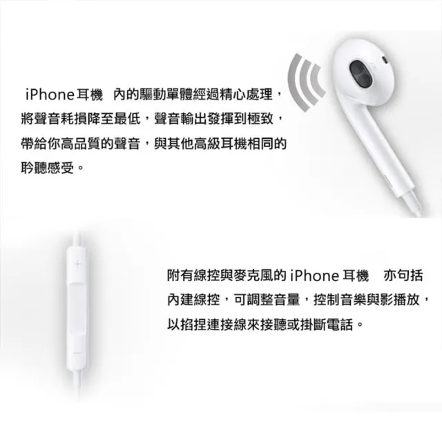 【聆翔】iPhone6線控耳機(iPhone副廠/Apple適用)
