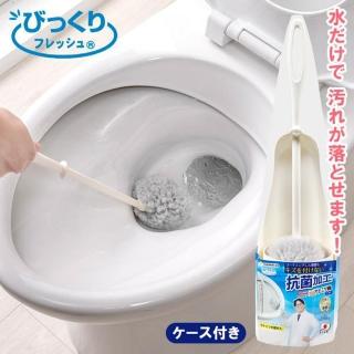 【SANKO】日本製抗菌浴廁清潔單柄馬桶刷(附底座)