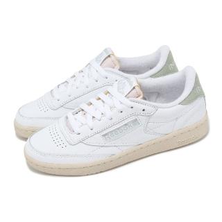 【REEBOK】休閒鞋 Club C 85 Vintage 女鞋 白 綠 皮革 復古 小白鞋(100074232)