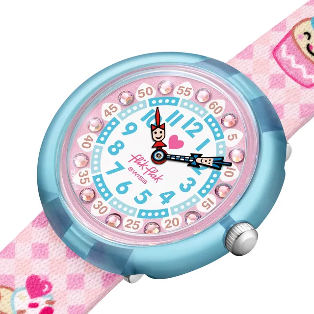 【Flik Flak】兒童手錶 BAKE IT UP 瑞士錶 兒童錶 手錶 編織錶帶(31.85mm)