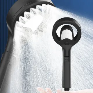 【YBL】三檔強力增壓止水蓮蓬頭 手持省水洗澡淋浴沐浴花灑 扇形噴霧噴頭