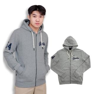 【Superdry】浮雕logo 棉外套 冒險魂 刷毛 極度乾燥 縮口 連帽 棉質 外套 平輸品(連帽外套)