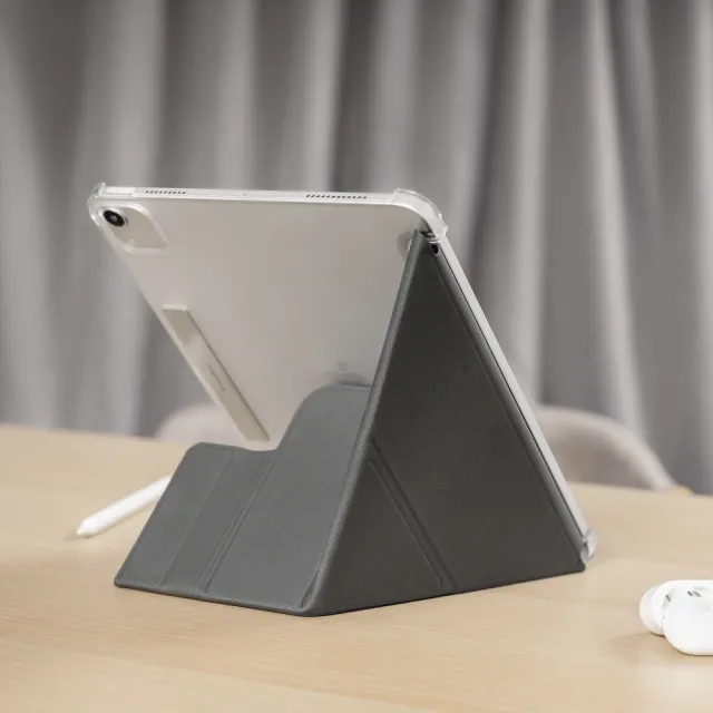 【SwitchEasy 魚骨牌】iPad mini 6 8.3吋 Origami Nude 多角度支架保護套(皮革內襯 耐髒防滑)