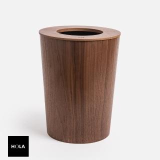 【HOLA】查莉木紋垃圾桶9L 胡桃