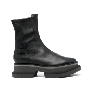 【Clergerie】時尚流行霧面雙層短靴(黑)