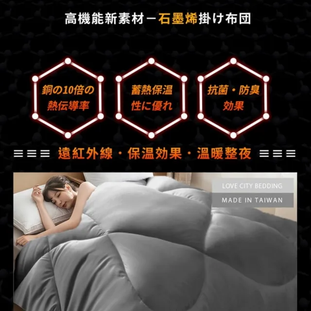 【夢之語】石墨烯抗菌恆溫遠紅外線發熱被 台灣製(1入/雙人6x7尺/4.5x6.5尺/棉被/冬被/被子)