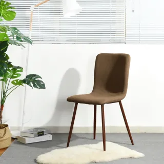 【E-home】Daisy戴希布面簡約餐椅 3色可選(休閒椅 網美椅 會客椅 美甲)