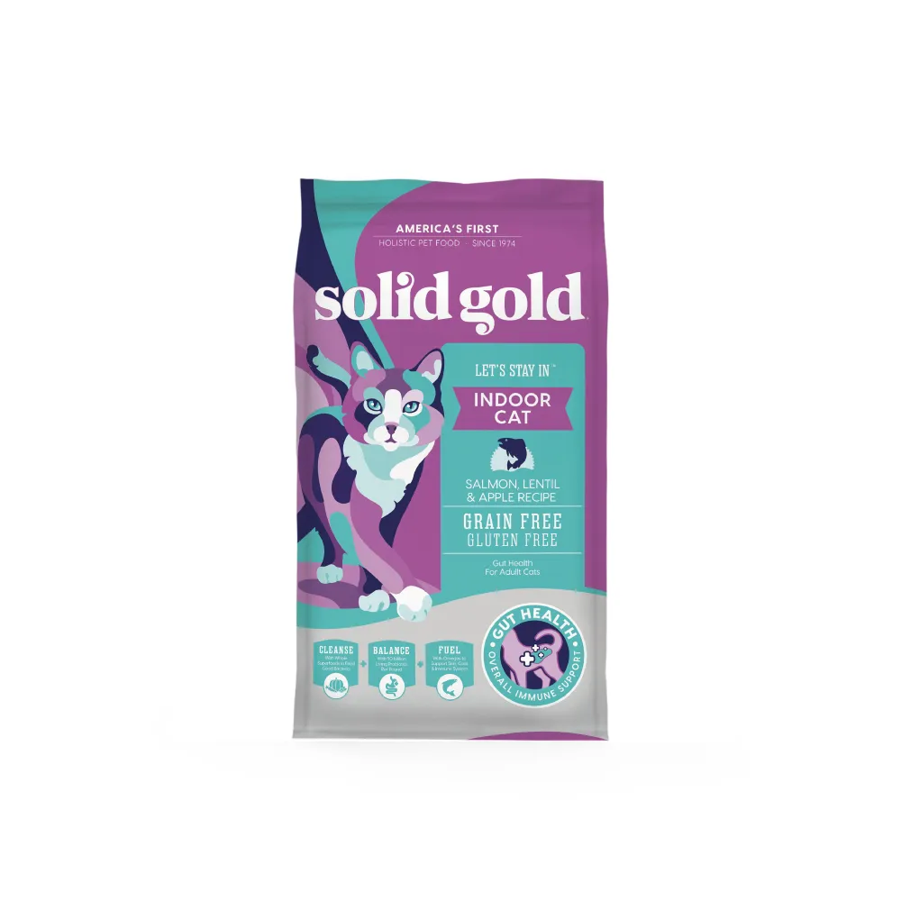 【Solid gold 素力高】貓咪天然飼料 6lb/2.72kg 宅宅貓吃魚 成貓(貓飼料／貓乾糧)