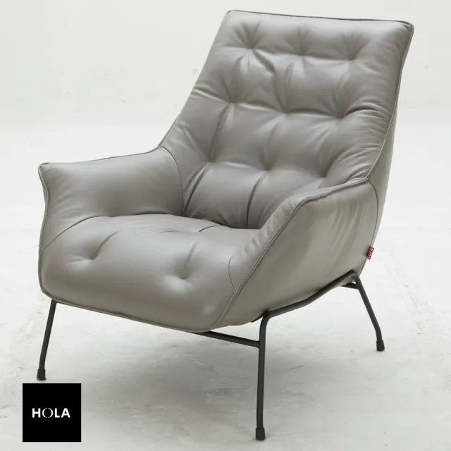 【HOLA】達芬奇 單椅 灰色 A1118 M5655/SP