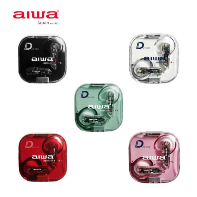 AIWA 真無線藍牙耳機 AT-X80D(黑/紅/綠/白/粉)