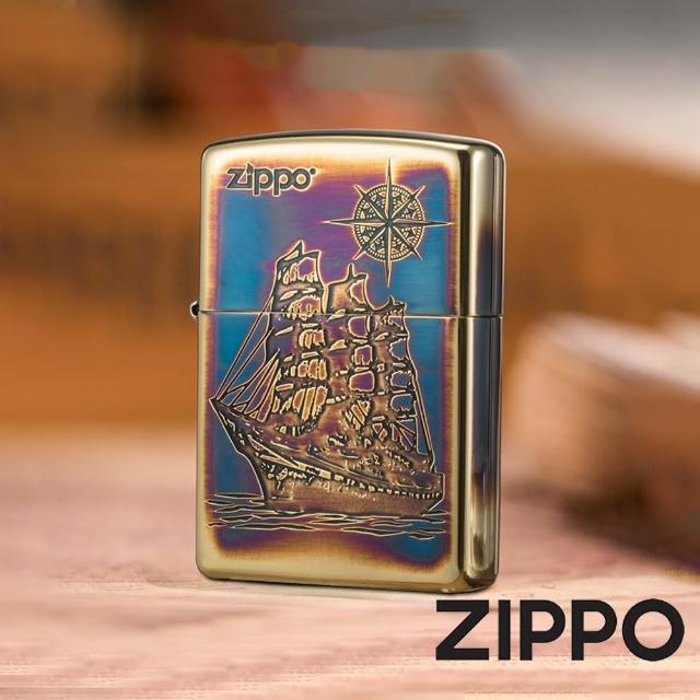 【Zippo官方直營】冒險啟航-燻黑金-防風打火機(美國防風打火機)