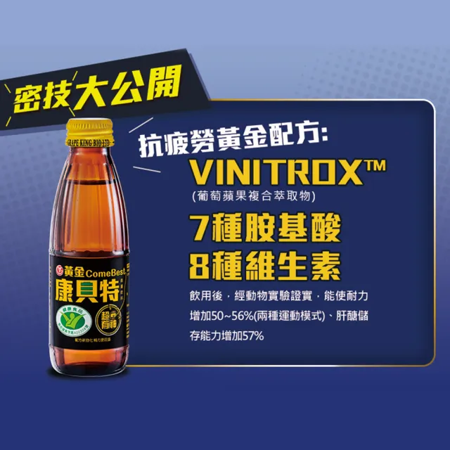 【葡萄王】黃金康貝特 150mlx24入/箱(榮獲國家抗疲勞健康食品認證)