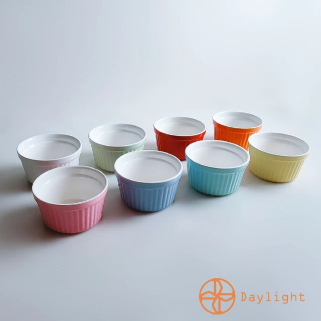 【Daylight】9cm圓形陶瓷烤皿-2件組(布丁杯 烤皿 烤盅 舒芙蕾 陶瓷杯 烤碗 烤盤)