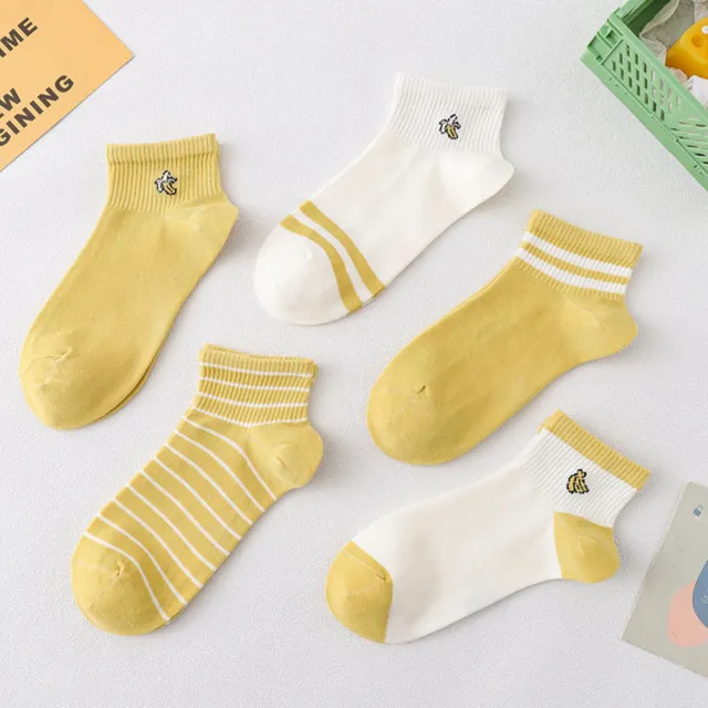 【Socks Form 襪子瘋】5雙組-日系棉質短襪(踝襪/棉襪/船型襪/女襪)